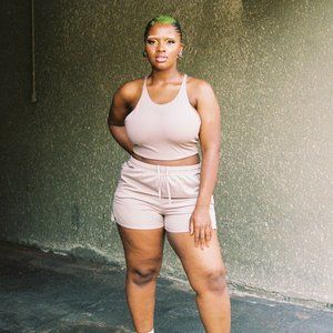 Limestone Grey girlfriend collective Gazelle Short